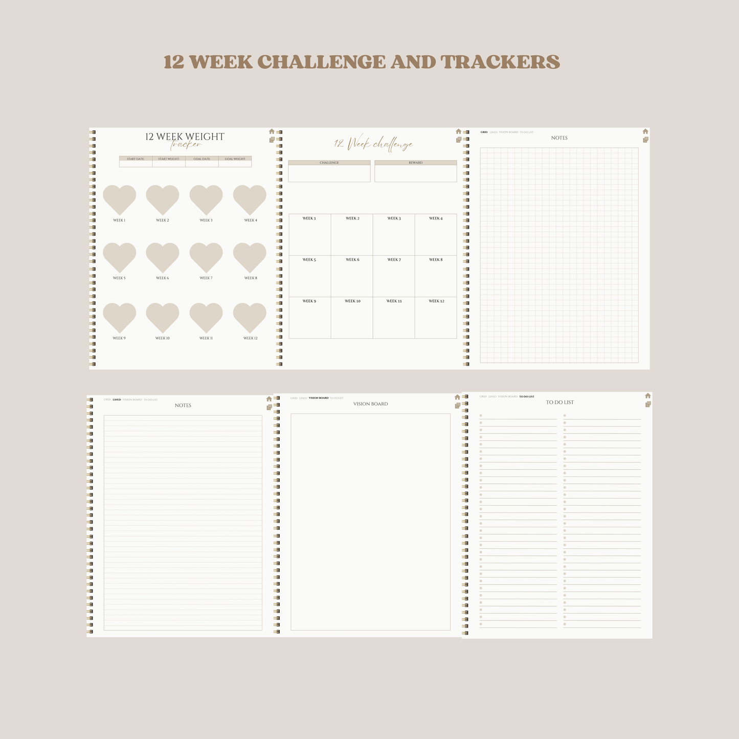 Digital 90 Days Challenge Fitness Planner with Digital Fitness Stickers GoodNotes