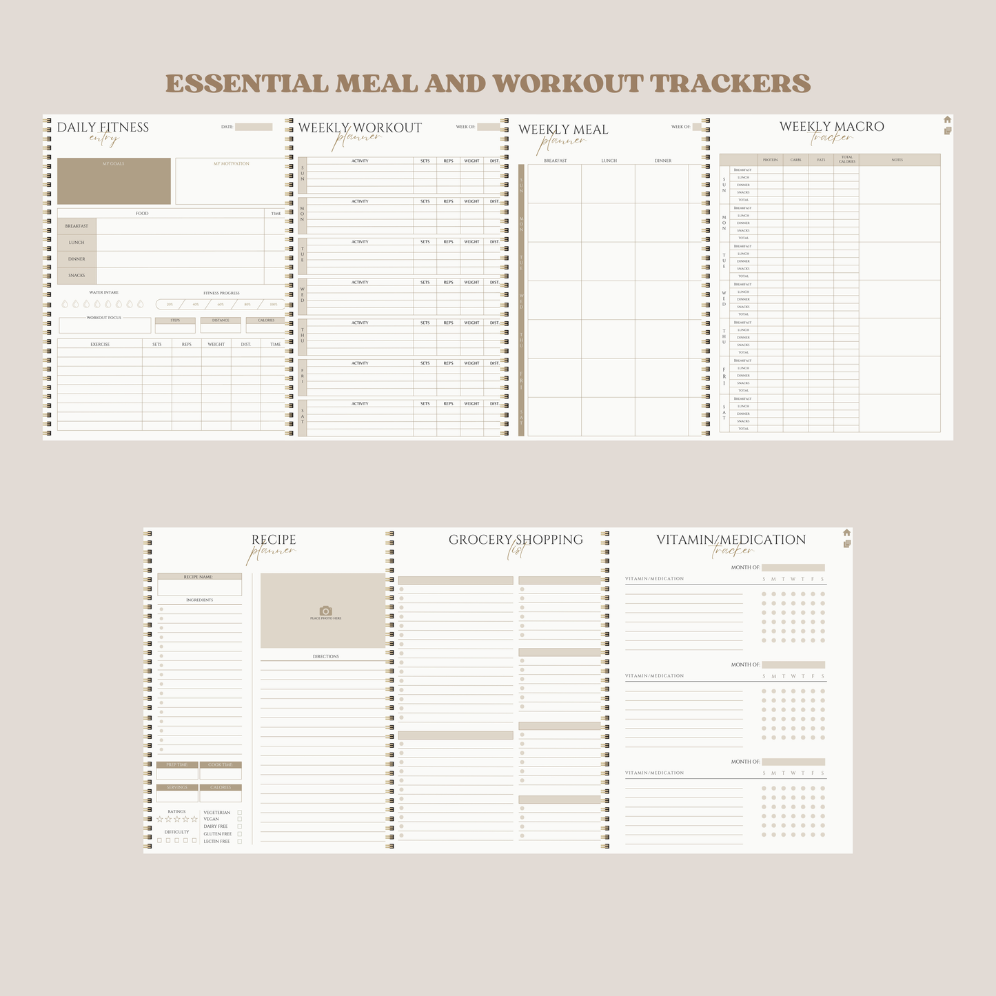Digital 90 Days Challenge Fitness Planner with Digital Fitness Stickers GoodNotes