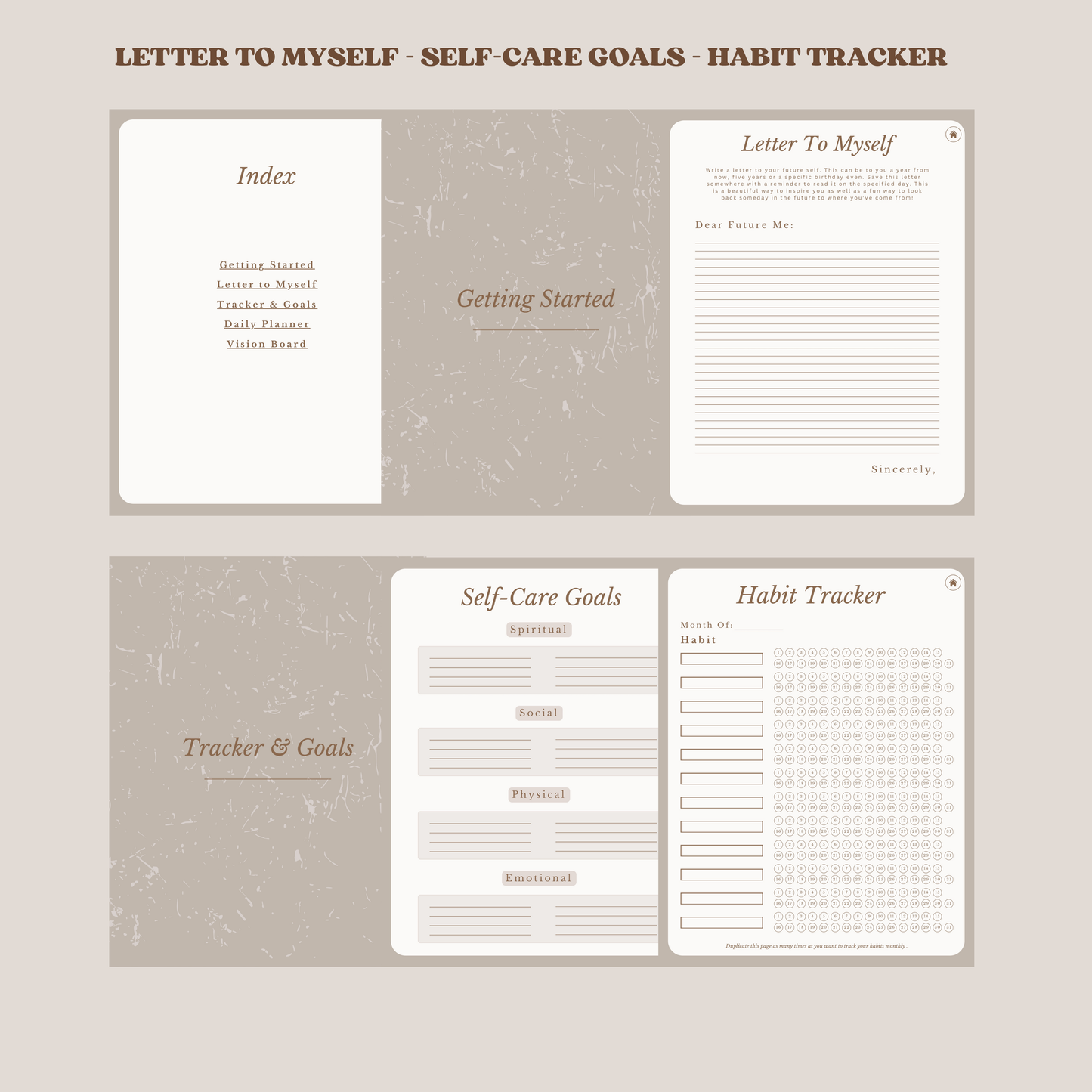 Digital Self-Care Planner with Digital Self-Care Stickers GoodNotes