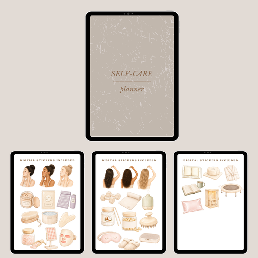 Digital Self-Care Planner with Digital Self-Care Stickers GoodNotes